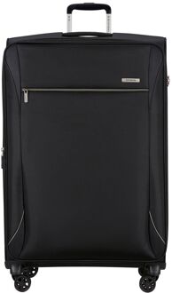 Samsonite Base Breeze Spinner 81/30 Expandable black zachte koffer lichtgewicht koffer Zwart - H 81 x B 52 x D 35 cm