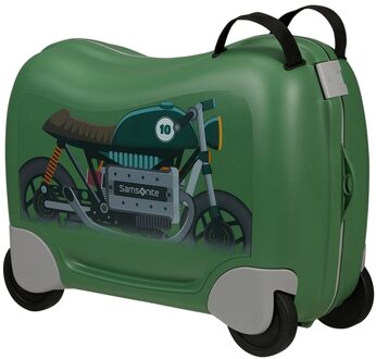 Samsonite Dream2Go Ride-On Suitcase motorbike Kinderkoffer Groen - H 38 x B 52 x D 21