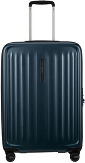 Samsonite Fyrm Spinner M 67/24 Expandable steel blue hardcase koffer Blauw - H 67 x B 45 x D 28 cm