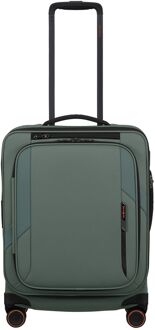 Samsonite Glazed Handbagage Spinner 55 cm - Uitbreidbaar 44/49 liter - 55x40x23/26 cm - sage green zachte koffer pilotenkoffer Groen - H 55 x B 40 x D 23 cm