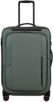Samsonite Glazed Spinner 67 cm - Uitbreidbaar 83/94 liter - 67x44x30/33 cm - sage green zachte koffer Groen - H 67 x B 44 x D 30 cm