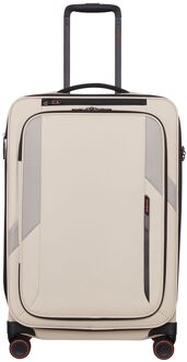 Samsonite Glazed Spinner 67 cm - Uitbreidbaar 83/94 liter - 67x44x30/33 cm - sandstone zachte koffer Zand - H 67 x B 44 x D 30 cm