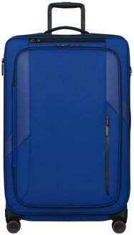 Samsonite Glazed Spinner 78 cm - Uitbreidbaar 125/141 liter - 78x48x32/35 cm - electric blue zachte koffer Blauw - H 78 x B 48 x D 32 cm