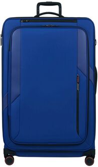 Samsonite Glazed Spinner 84 cm - Uitbreidbaar 160/178 liter - 84x54x36/39 cm - electric blue zachte koffer Blauw - H 84 x B 54 x D 36 cm