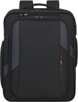 Samsonite Glazed Underseat Backpack M - 33 liter - 45x36x20 cm - 17.3" laptopvak - black weekendtas handbagage Zwart - H 45 x B 36 x D 20 cm