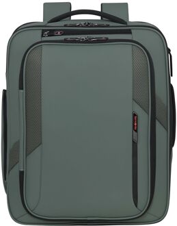 Samsonite Glazed Underseat Backpack M - 33 liter - 45x36x20 cm - 17.3" laptopvak - sage green weekendtas handbagage Groen - H 45 x B 36 x D 20 cm