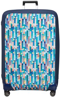 Samsonite Kofferhoes Samsonite TA Revolution vouwbaar Luggage Cover XL city print Multicolor - H 86 x B 81 x D 20 cm