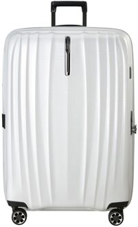 Samsonite Nexis Spinner 82 cm - Uitbreidbaar 134/147 liter - 82x56x32/35 cm - cotton white hardcase koffer lichtgewicht koffer Wit - H 82 x B 56 x D 32 cm