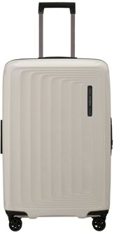 Samsonite Nuon Spinner 69/25 Expandable matt quartz hardcase koffer lichtgewicht koffer Wit - H 69 x B 45 x D 28 cm