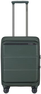 Samsonite Paralux HS Spinner handbagage koffer expendable 55 cm olive Groen