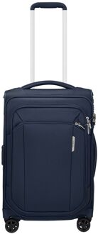 Samsonite Respark Spinner 55/35 Expandable midnight blue zachte koffer lichtgewicht koffer pilotenkoffer Blauw - H 55 x B 35 x D 22 cm