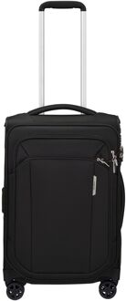 Samsonite Respark Spinner 55/35 Expandable ozone black zachte koffer lichtgewicht koffer pilotenkoffer Zwart - H 55 x B 35 x D 22 cm