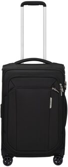 Samsonite Respark Spinner 55/35 Expandable ozone black Zachte koffer Zwart - H 55 x B 35 x D 22 / 25