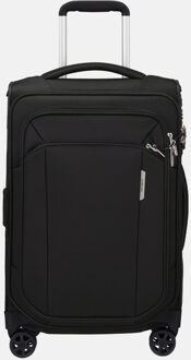 Samsonite Respark Spinner 55/35 Expandable ozone black Zachte koffer Zwart - H 55 x B 35 x D 22 / 25