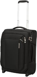 Samsonite Respark Upright 55 Expandable ozone black zachte koffer lichtgewicht koffer pilotenkoffer Zwart - H 55 x B 40 x D 23 cm