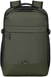 Samsonite Roadseeker Laptop Backpack L Expandable dark olive weekendtas handbagage Groen - H 47 x B 33 x D 22/26 cm