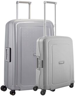 Samsonite S'Cure Spinner 55 + 75 Set silver hardcase koffer Zilver - H 75 x B 52 x D 31 cm