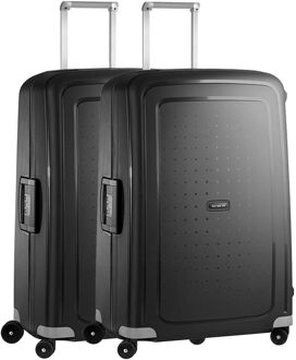 Samsonite S'Cure Spinner 75 Set van 2 black hardcase koffer Zwart - H 75 x B 52 x D 31 cm