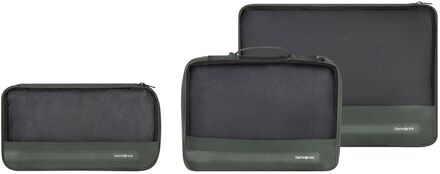 Samsonite TA Revolution Set Of 3 Packing Cubes green koffer organizer Groen - H 29 x B 43.5 x D 7 cm
