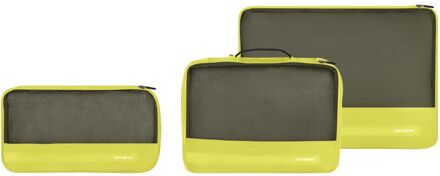Samsonite TA Revolution Set Of 3 Packing Cubes lime koffer organizer Groen - H 29 x B 43.5 x D 7 cm