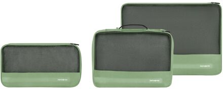 Samsonite TA Revolution Set Of 3 Packing Cubes sage koffer organizer Groen - H 29 x B 43.5 x D 7 cm