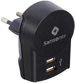 Samsonite World Adaptor Pro 3 + USB black Zwart