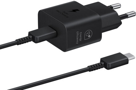 Samsung 25W Power Adapter met USB-C naar USB-C kabel Oplader Zwart