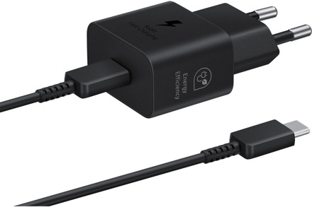 Samsung 25W USB-C Energy Efficiency Adapter met USB-C Kabel 1m - Zwart