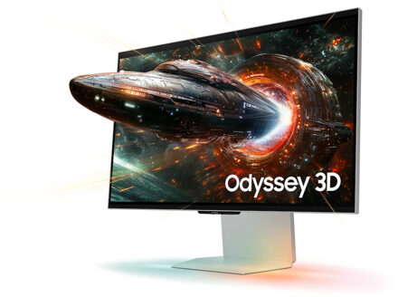 Samsung 27 Inch Odyssey 3D G90XF UHD 165Hz Gaming Monitor Zilver