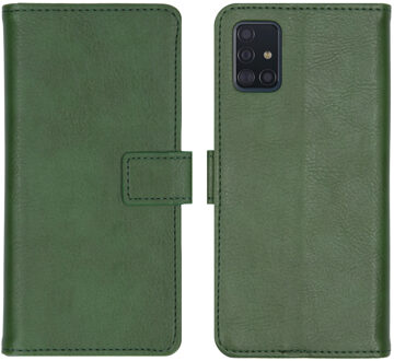 Samsung a51 hoesje bookcase - hoesje Samsung a51 bookcase - A51 hoesje bookcase - Samsung Galaxy a51 hoesje bookcase - telefoonhoesje samsung a51 - Kunstleer - Groen - iMoshion Luxe Lederen Bookcase