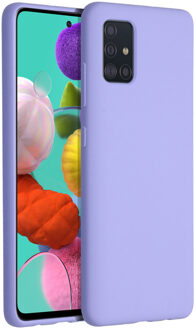 Samsung a51 hoesje - hoesje Samsung a51 - Samsung Galaxy a51 hoesje - Samsung a51 case - Samsung a51 hoesje transparant - Siliconen hoesje - Paars - Accezz Liquid Silicone