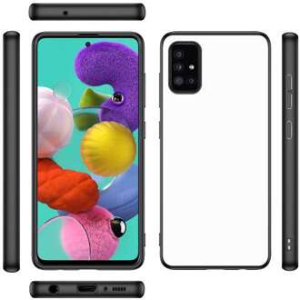 Samsung A51 Hoesje TPU Gripcase Zwart/wit