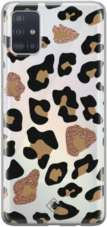Samsung A51 transparant hoesje - Leopard