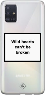 Samsung A51 transparant hoesje - Wild hearts
