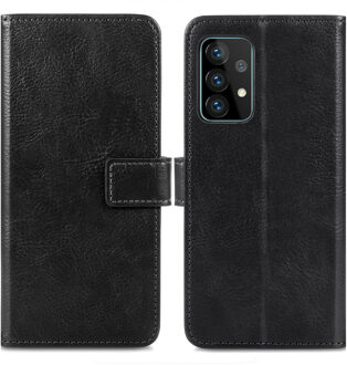 Samsung A72 hoesje bookcase - Samsung Galaxy A72 hoesje bookcase - hoesje Samsung A72 bookcase - A72 hoesje bookcase - Galaxy A72 hoesje - hoesje A72 - Kunstleer - Zwart - iMoshion Luxe Lederen Bookcase