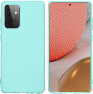 Samsung A72 hoesje - Samsung Galaxy A72 hoesje - hoesje Samsung A72 - A72 hoesje - Galaxy A72 hoesje - hoesje A72 - Siliconen hoesje - Mintgroen - iMoshion Color Backcover