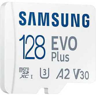 Samsung EVO Plus 128GB microSDXC + SD Adapter Micro SD-kaart Wit