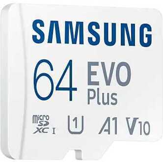 Samsung EVO Plus 64GB microSDXC + Adapter Micro SD-kaart Wit