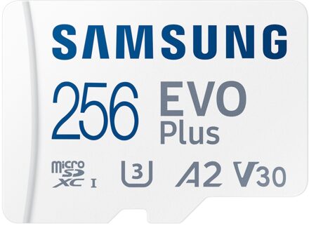 Samsung EVO Plus microSD Card 256GB Micro SD-kaart Wit