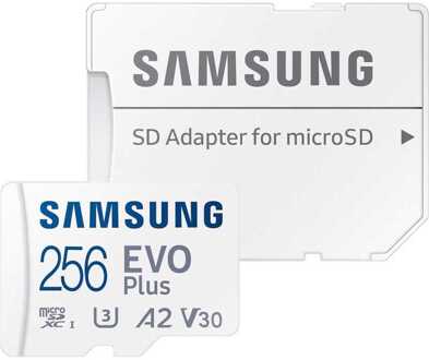 Samsung EVO Plus microSD Card 256GB Micro SD-kaart Wit