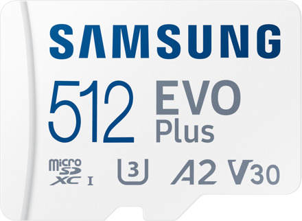 Samsung EVO Plus microSD Card 512GB Micro SD-kaart Wit