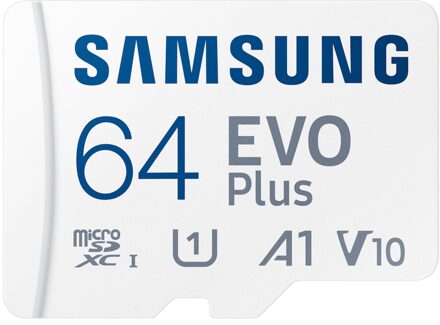 Samsung EVO Plus microSD Card 64GB Micro SD-kaart Wit