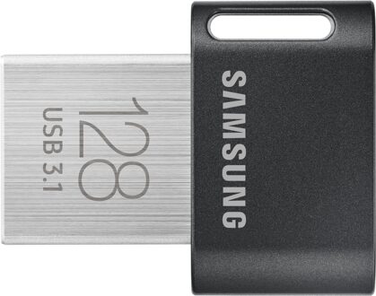 Samsung FIT Plus USB Stick 128GB USB-sticks Zwart