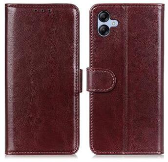 Samsung Galaxy A05 Wallet Case met Magnetische Sluiting - Bruin
