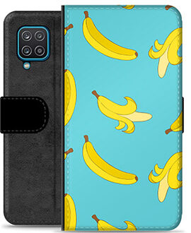 Samsung Galaxy A12 Premium Wallet Hoesje - Bananen
