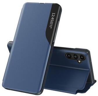 Samsung Galaxy A14 Smart Clear View Flip Case - Blauw