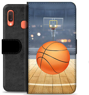 Samsung Galaxy A20e Premium Portemonnee Hoesje - Basketbal