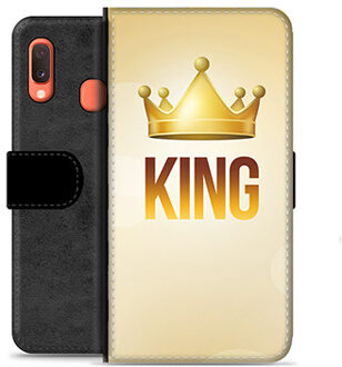 Samsung Galaxy A20e Premium Wallet Hoesje - King
