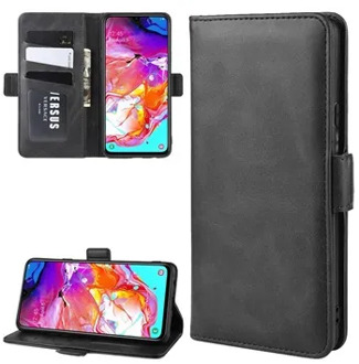 Samsung Galaxy A20s Wallet Case met Magnetische Sluiting - Zwart