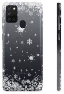 Samsung Galaxy A21s TPU Hoesje - Sneeuwvlokken